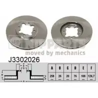 Тормозной диск NIPPARTS 2037456 J3302026 Y30O 55 8711768050979