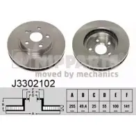Тормозной диск NIPPARTS 2037494 N JI54 8711768051389 J3302102