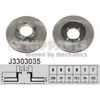 Тормозной диск NIPPARTS 8711768051730 2037556 JOE 5E8 J3303035