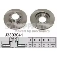 Тормозной диск NIPPARTS 8711768051785 2037559 J3303041 FC3 6Y
