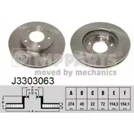 Тормозной диск NIPPARTS FB0JM D 8711768051907 2037570 J3303063