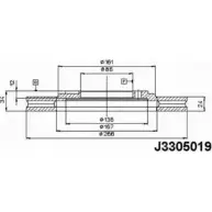 Тормозной диск NIPPARTS Mitsubishi Lancer 7 (CB, CD, CC) 1993 – 1996 8711768052317 J3305019 G5U4 X