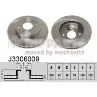 Тормозной диск NIPPARTS 2037663 8711768052584 JX9 QD J3306009