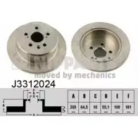 Тормозной диск NIPPARTS 8711768053338 J3312024 L8 ZDB 2037766