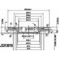 Тормозной диск NIPPARTS J3313019 2037807 8711768053574 0 LF9GKO