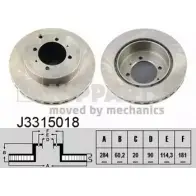 Тормозной диск NIPPARTS 8711768053864 Mitsubishi Galant 8 (EA) 1996 – 2003 GJW V2LS J3315018