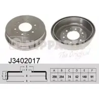 Тормозной барабан NIPPARTS J3402017 TM WHS 8711768089368 Toyota Land Cruiser (J80) 6 Внедорожник 4.2 TD 24V (HDJ80) 170 л.с. 1995 – 1997