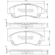 Тормозные колодки дисковые, комплект NIPPARTS 8711768095710 J3603054 2038305 FT4X 7