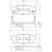 Тормозные колодки дисковые, комплект NIPPARTS 8711768057350 M8R 0C J3611024 Nissan Bluebird (U13) 9 Седан 3.0 160 л.с. 1991 – 1997