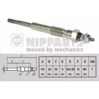 Свеча накала NIPPARTS 8711768076290 2042959 J5712000 2RSSQ 3