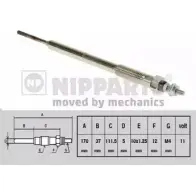 Свеча накала NIPPARTS J5712015 Toyota Hiace (XH10) 4 Фургон 2.5 D 4D (KLH12. KLH22) 102 л.с. 2001 – 2006 8711768089498 988VL E