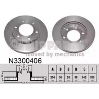 Тормозной диск NIPPARTS SsangYong Rexton (Y200) 1 Кроссовер 2.7 xdi 163 л.с. 2004 – 2025 N3300406 V 971SXC 8711768855840