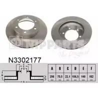 Тормозной диск NIPPARTS H F6X662 2046488 N3302177 8711768504588