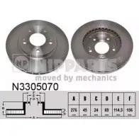 Тормозной диск NIPPARTS 5 I8OJ Mitsubishi Lancer 8 (CK, CJ) 1996 – 2001 8711768658465 N3305070