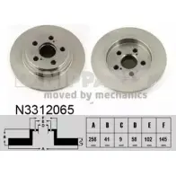 Тормозной диск NIPPARTS N3312065 UC FH88 8711768163020 Toyota Ist (XP110) 2 Хэтчбек 1.5 VVTi 4WD (NCP115) 2007 – 2016