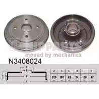 Тормозной барабан NIPPARTS N3408024 2046796 8718638367175 LS7D R
