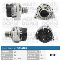 Генератор MEAT & DORIA Mercedes E-Class (S210) 2 Универсал 2.5 E 250 T D (210) 113 л.с. 1996 – 1999 N VXIRC0 5510185