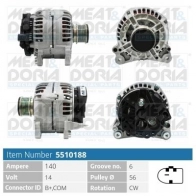 Генератор MEAT & DORIA 5510188 Audi Q3 SOPA LA