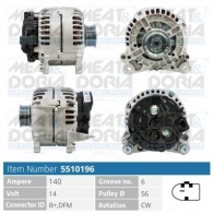 Генератор MEAT & DORIA 5510196 2EL KJV Audi A4 (B8) 4 Универсал 2.7 Tdi 163 л.с. 2008 – 2012