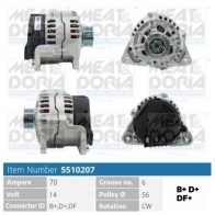 Генератор MEAT & DORIA 5510207 Ford Fiesta 4 (DX, JA, JB) Хэтчбек WKB KOBL