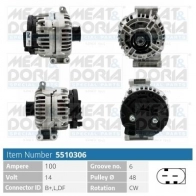Генератор MEAT & DORIA Mini Cooper (R52) 1 Кабриолет F ZSQ6 5510306