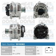 Генератор MEAT & DORIA 5510382 F7AB 7U8 Renault Master (JD) 2 Автобус 2.5 dCi 146 л.с. 2006 – 2025