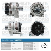 Генератор MEAT & DORIA 5510392 4PJXE 4O Bmw Z4