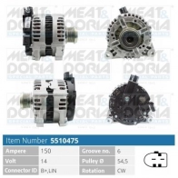 Генератор MEAT & DORIA 5510475 X2U 2I3F Land Rover Freelander 2 (L359) Внедорожник 2.2 TD4 4x4 160 л.с. 2006 – 2014