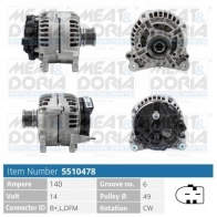 Генератор MEAT & DORIA Volkswagen Transporter 9GYGM F 5510478