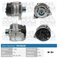 Генератор MEAT & DORIA 5510630 Audi A8 (D2) 1 Седан HB 4UPX