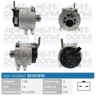 Генератор MEAT & DORIA Mercedes Vaneo (414) 1 2002 – 2005 R 56IMQ 55151070