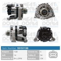 Генератор MEAT & DORIA VV OP63 55151130 Opel Astra (J) 4 Универсал 1.4 35 101 л.с. 2010 – 2015