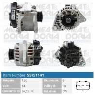 Генератор MEAT & DORIA KY 3TNIZ 55151141 Hyundai Tucson (TL) 2 2015 – 2020