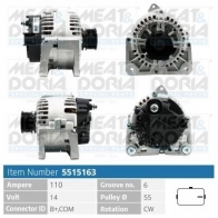 Генератор MEAT & DORIA M63 JP Renault Clio 3 (BR, KR) 2005 – 2012 5515163P