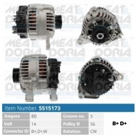 Генератор MEAT & DORIA Peugeot 106 1 HFY6 5515173