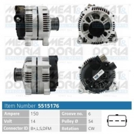 Генератор MEAT & DORIA 5515176 Ford Fusion 0B8PJA 4