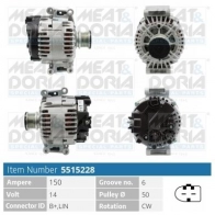 Генератор MEAT & DORIA Z 9Z4E Mercedes E-Class (S212) 4 Универсал 2.1 E 250 CDI / BlueTEC (2103. 2104) 204 л.с. 2009 – 2025 5515228