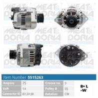 Генератор MEAT & DORIA Renault Master (JD) 2 Автобус 2.8 dTI 114 л.с. 1998 – 2001 5515263 QSWHDB O