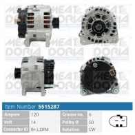Генератор MEAT & DORIA Audi A6 (C5) 2 Универсал 1.9 Tdi 110 л.с. 1998 – 2001 MT43 T 5515287