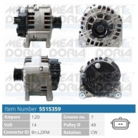 Генератор MEAT & DORIA 5515359 ZCBLQ3 Y Suzuki Grand Vitara