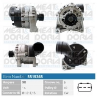 Генератор MEAT & DORIA QZJ1 49 5515365 Bmw 5