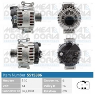 Генератор MEAT & DORIA J LZIZK2 5515386 Volkswagen Passat CC