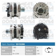 Генератор MEAT & DORIA 5515390 ZP EYD Volkswagen Transporter