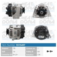 Генератор MEAT & DORIA VOBI BI Peugeot 106 5515497