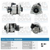 Генератор MEAT & DORIA 5525326 UBLN9 L Ford Scorpio 2 (FE, GFR, GNR) 1994 – 1998