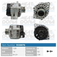 Генератор MEAT & DORIA R HDZ4 5530076 Opel Zafira (B) 2 2005 – 2014