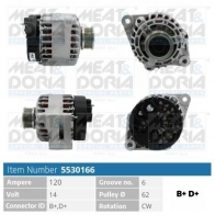 Генератор MEAT & DORIA 5530166 8 8SXQ Opel Zafira (B) 2 2005 – 2014