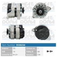 Генератор MEAT & DORIA 5530234 FZOAQ 5T Fiat