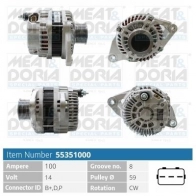 Генератор MEAT & DORIA 55351000 K IM5A Mazda CX-7