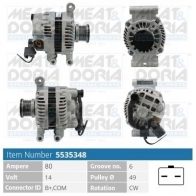 Генератор MEAT & DORIA 5535348 CCSLC S Peugeot RCZ 1 (PF2) Купе